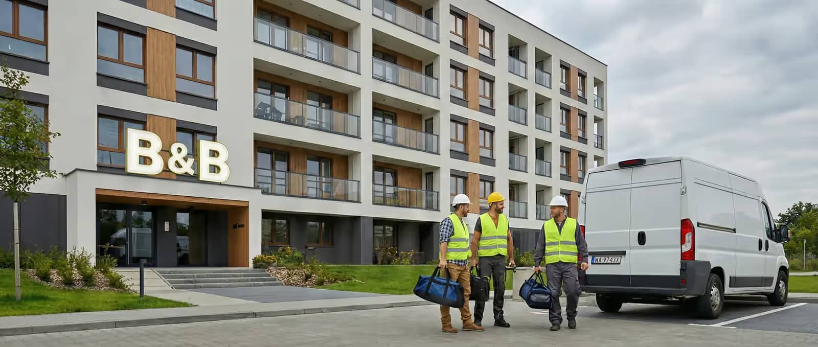 Modern employee housing interior
